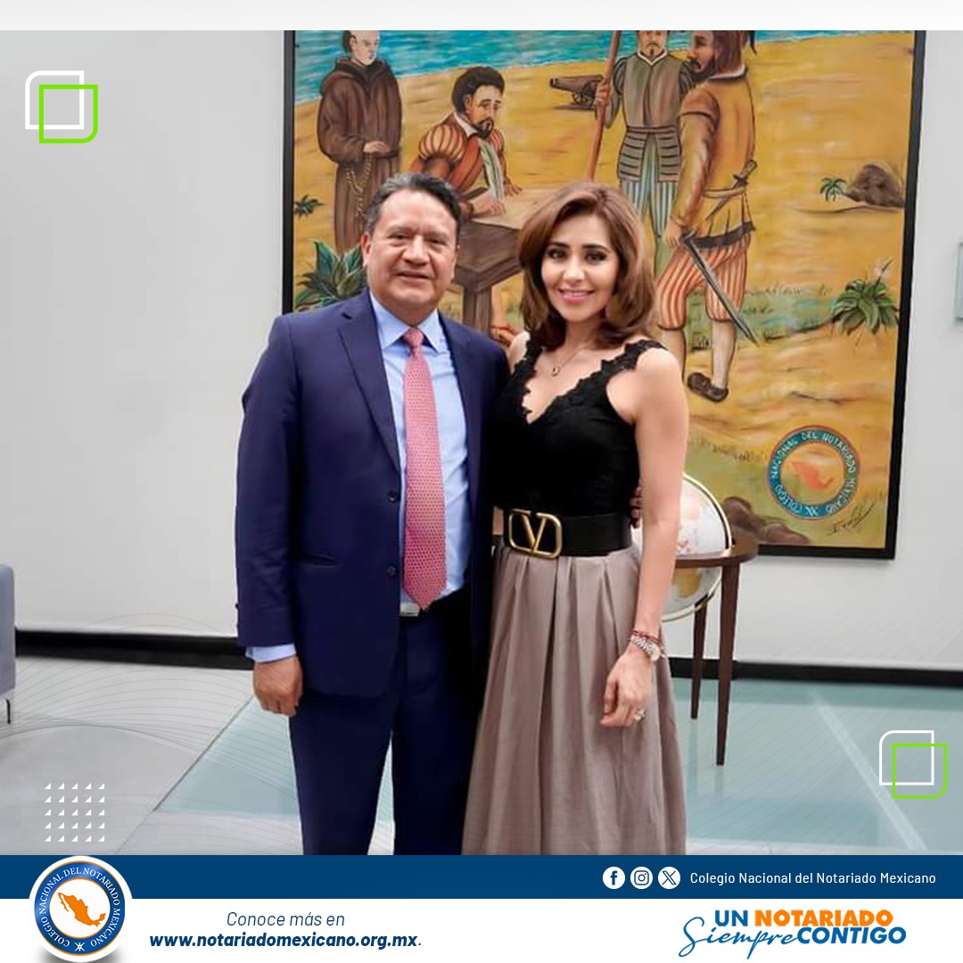 El día de hoy la Presidenta del Colegio Nacional del Notariado Mexicano,  Not. @gdcoax, recibió en las instalaciones de Colegio al Titular de la  Unidad de Asuntos Jurídicos de @segob_mx Nestor Vargas