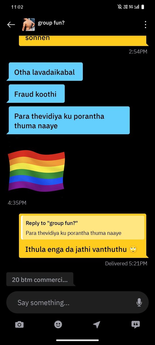 Koothi kaga varangala ila
Jathi kaaga varangala 🫠🫤
🕉️✝️☪️💯🙏✨