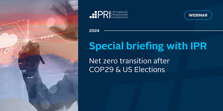 COP29 &amp; US elections: Climate policy &amp; investment implications. Special briefing with <a href="/InevitablePol_R/">Inevitable Policy Response</a> @PRI_News including panelists from <a href="/Deloitte/">Deloitte</a> <a href="/climatebonds/">Climate Bonds</a>. Thurs 5th December: 14:00 London | 15:00 Paris | 09: 00 NY. Register- unpri.org/all-events-and… #iprforecasts