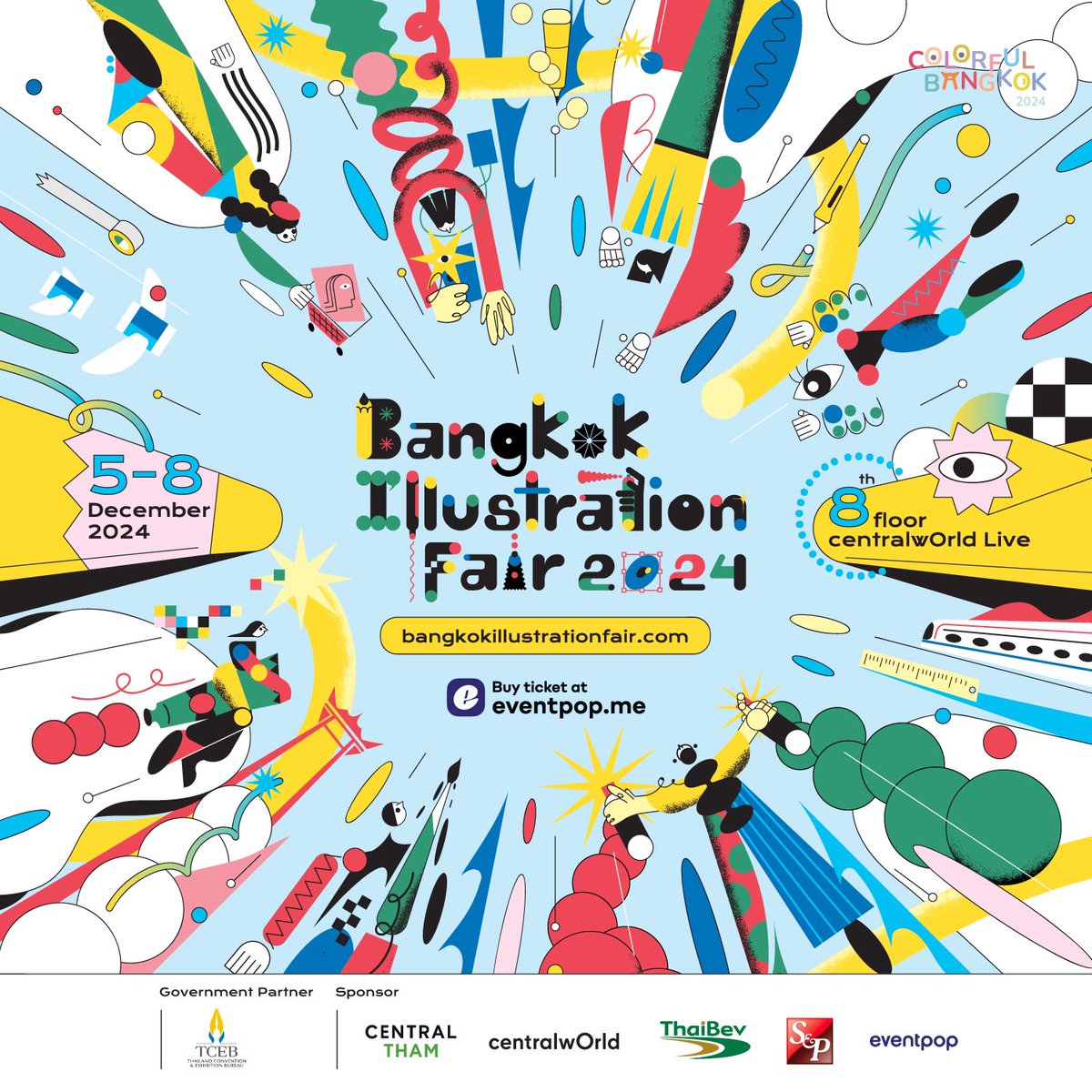 BKKIF_OFFICIAL's tweet photo. Reminder Alert! 
BKKIF 2024 เปิดขายบัตรแล้ว! 
เหล่ามิตรรักนักสร้างสรรค์พบกัน 5-8 ธันวานี้ที่เซ็นทรัลเวิล์ด✨
-
อีเวนต์ใหญ่รายปีที่รวบรวมศิลปินนักวาดทั้งไทยและเทศมาจัดแสดงผลงาน ร่วมพูดคุย แชร์ประสบการณ์ และค้นหาโอกาสต่อยอดในสิ่งที่แต่ละคนรักและหลงใหล!

#BKKIF2024 https://t.co/EgxxuDP8gk
