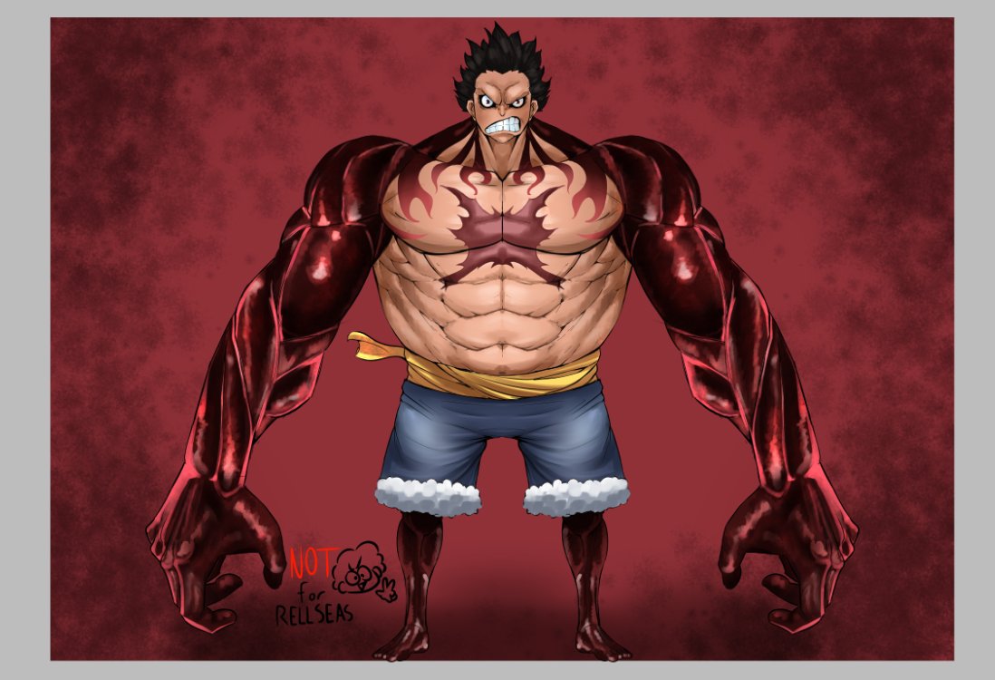 Gear 4 Luffy concept art I made for fun 
Feel free to use for referencing purposes
 #RobloxDev #RobloxDevs #Blender3d #ONEPIECE #Substance3DPainter #ROBLOX #ZBrush #luffy