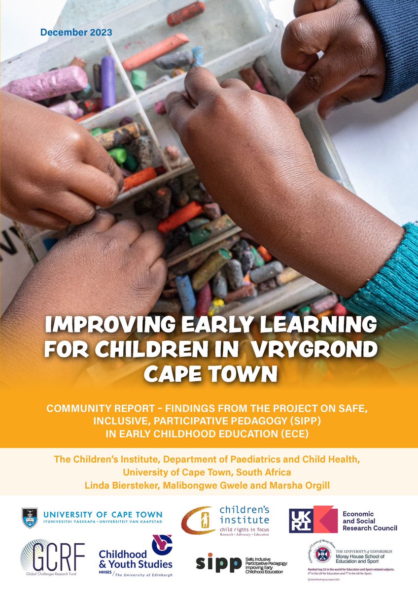 📕 SIPP international research project has been aimed at contributing to safe, inclusive &amp; participative learning &amp; teaching. Our SIPP South Africa research &amp; community team learnings are in a toolkit for use by anyone involved in early childhood education bit.ly/3NRYi22