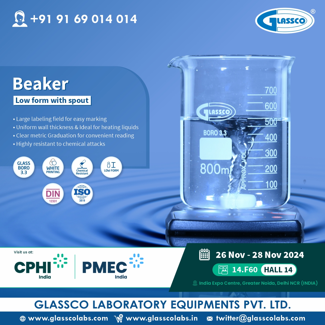 GLASSCOLABS's tweet image. Precision meets simplicity – the low form beaker, a lab essential designed for accuracy and versatility. 🧪✨#LowFormBeaker #LabEssentials #LabEquipment #GlasswareForLabs #LabGlassware #GlasscoLabs #LabBeaker. 
Visit Us at :glasscolabs.com/?utm=twitter