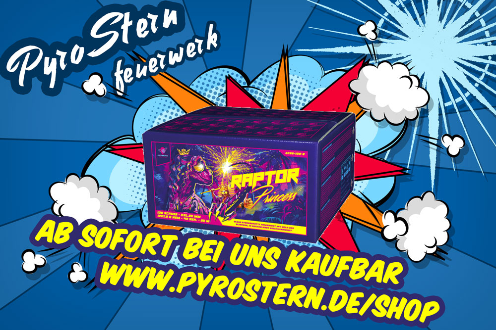 PyroStern's tweet image. 🎇 Gute Nachrichten für alle Feuerwerksfans! 🎇

Die "Raptor Princess" von Albert Feuerwerk ist endlich wieder bei Pyrostern erhältlich!
JETZT zugreifen, bevor sie wieder weg ist.
Nur solange Vorrat reicht.

Mehr in unserem Feuerwekshop: pyrostern.de/shop