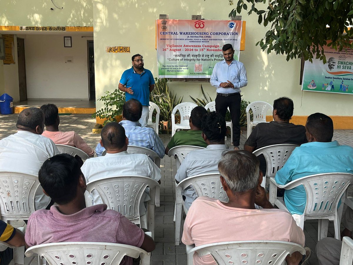 CWC_RO_Gujarat's tweet photo. A Gram Sabha was held on 29.10.2024 at CW Karachia in the presence of the Local Gram Panchayat Members for awareness under the Vigilance Awareness Week 2024.
#CWC #vigilanceawarenessweek https://t.co/3FMq8fVfVF