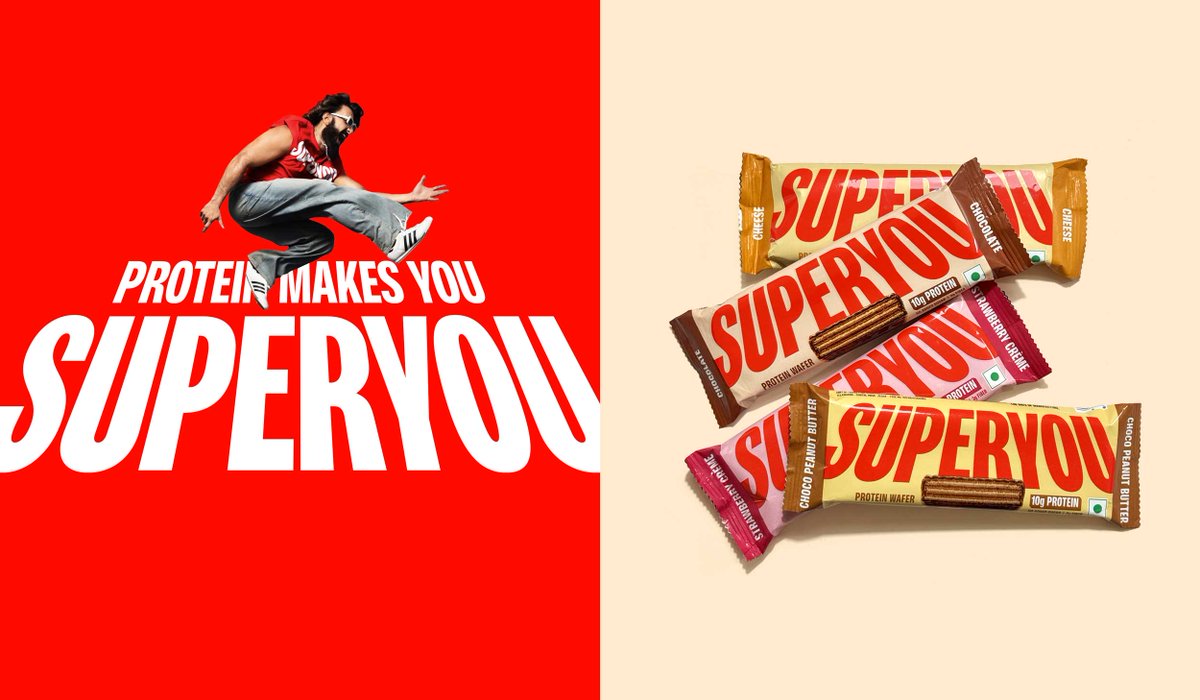 Founded by Nikunj Biyani &amp; #RanveerSingh, SUPERYOU is on a mission—to make protein simple &amp; inspire people to live their best life. We created a big, bold  #brandidentity that celebrates the audacious desire to live without barriers &amp; standout in offline+online retail. #superyou