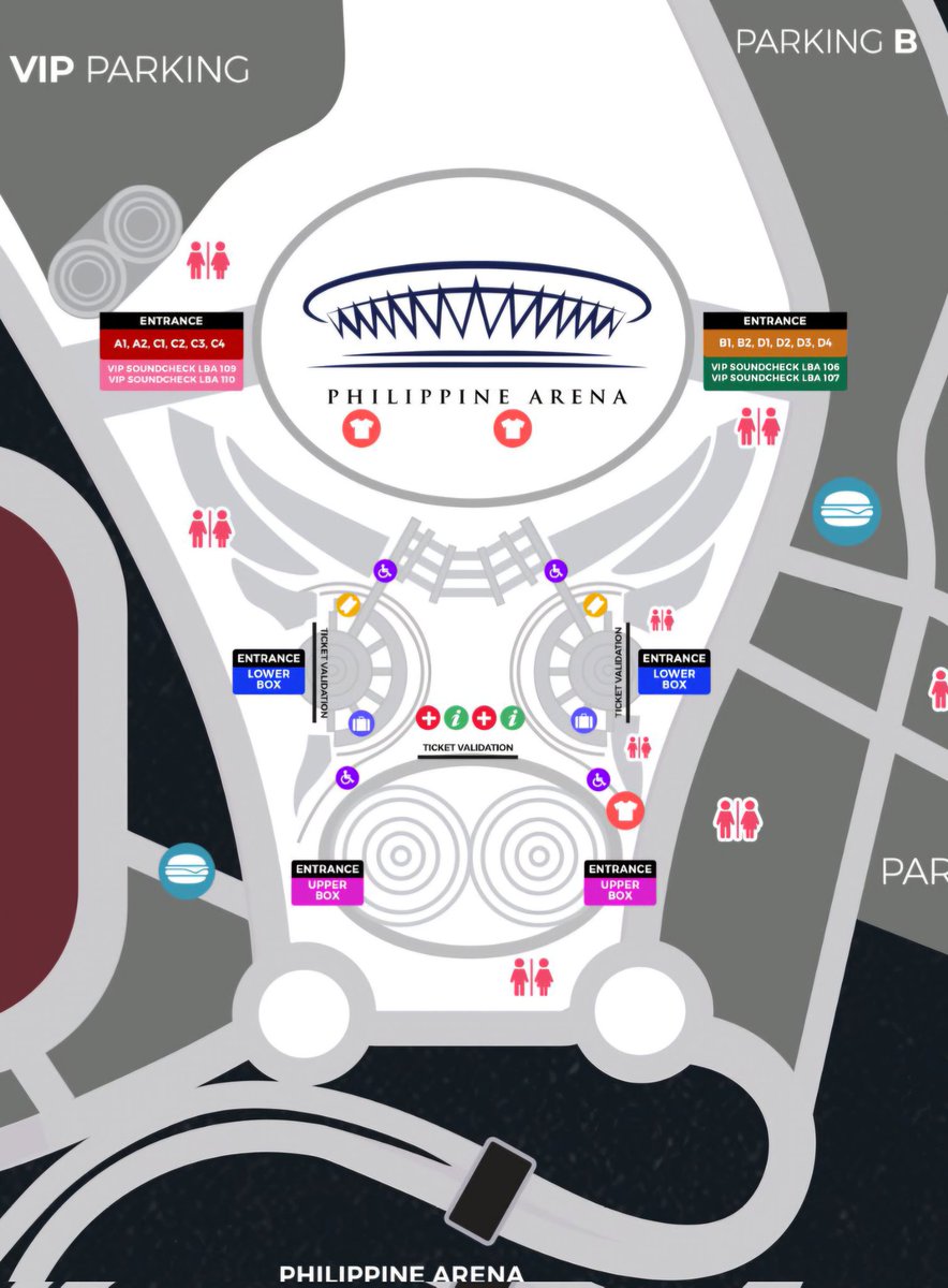 for lowerbox and upper box base sa site map nila may ticket verification and pila kayo in front of ph arena kayo na daw bahala sa time at paano niyo hahanapin yan