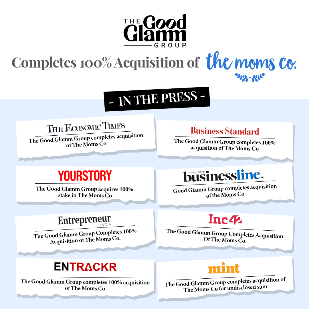 The Good Glamm Group (@goodglammgroup) on Twitter photo A New Chapter Begins! 🌟
We’re thrilled to announce that Good Glamm Group has completed the 100% acquisition of <a href="/themomsco/">TheMomsCo.</a> ., marking a significant milestone in creating meaningful change, empowering mothers, and redefining care for babies. A New Chapter Begins! 🌟
We’re thrilled to announce that Good Glamm Group has completed the 100% acquisition of <a href="/themomsco/">TheMomsCo.</a> ., marking a significant milestone in creating meaningful change, empowering mothers, and redefining care for babies.