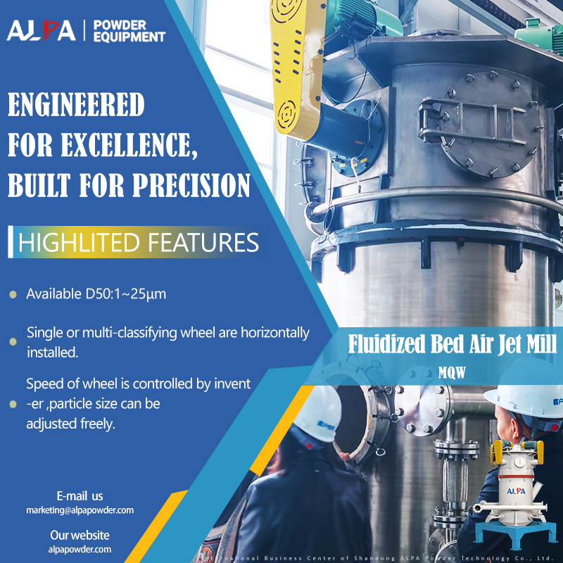 𝗙𝗹𝘂𝗶𝗱𝗶𝘇𝗲𝗱 𝗕𝗲𝗱 𝗔𝗶𝗿 𝗝𝗲𝘁 𝗠𝗶𝗹𝗹
Suitable for grinding materials with high hardness, high purity and high added value.

#technology #ALPA #manufacture #powder #equipment  #fluidizedbedairjetmill