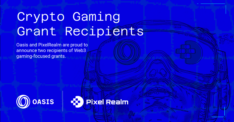 OasisProtocol's tweet photo. Oasis and @PixelRealmlabs are happy to announce 2 crypto gaming grant recipients! 

1️⃣ @NullHorizons: Keeps deck strategies private with Oasis Privacy Layer.
2️⃣ @CryptoFights: Ensures fair matchmaking &amp; loot drops using Sapphire.

Congrats to both teams!
