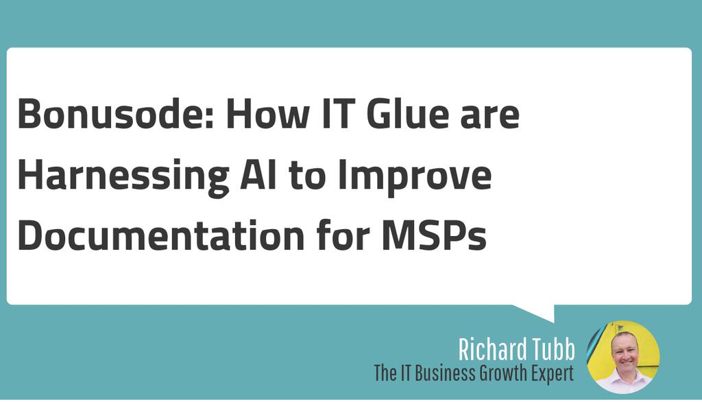 MyGlue is a collaboration tool, built for MSPs using @ITGlue. It allows their clients to share passwords and data. I chat with Nadir Merchant of IT Glue.

Listen here to the full interview 👉 tubblog.co.uk/podcasts/it-gl…

#TubbTalk #ManagedServices #Podcasts