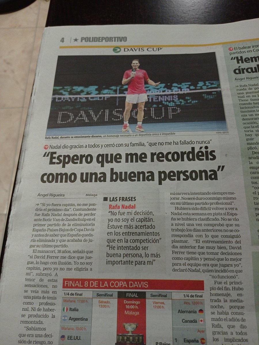 ¿Hay mejor legado?
Una buena persona comprometida al 100%. Mucho todavía que aportar #RafaelNadal