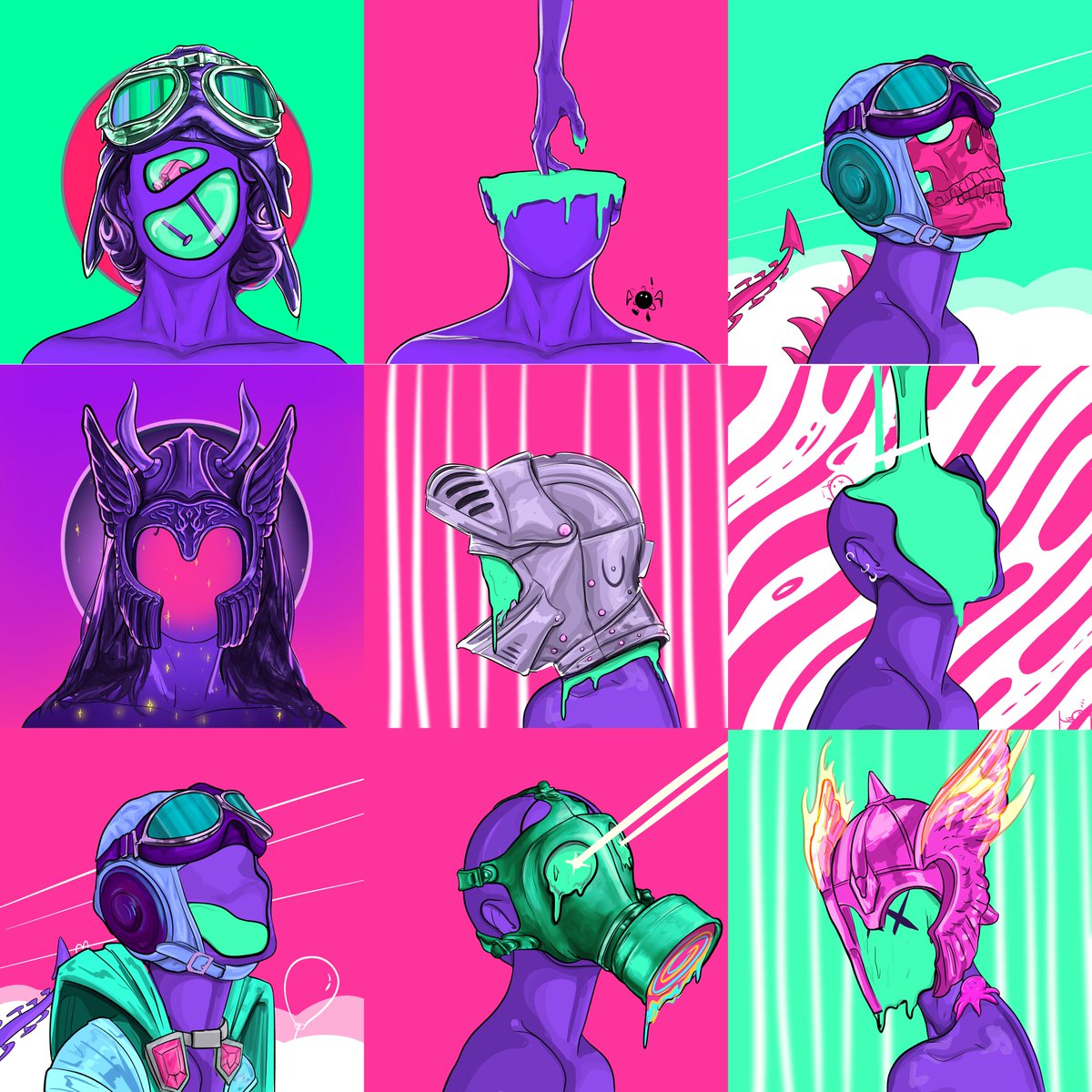 gm 💜💚🖤🩷
(ps, got scammed by a dev trying to do the right thing and pay up front. I am still trying to release this collection... if anyone can help or knows someone who can please let me know). 💜