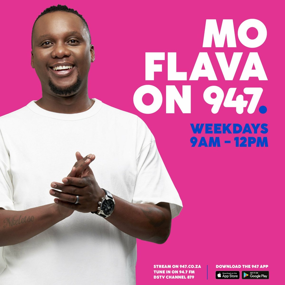 Howzit Joburg! From 9 AM to 12 PM, join the conversation on #MoFlavaOn947. Serving up the hottest topics, bangers, and laughs to kickstart your morning. Got something to say? Drop a voice note on WhatsApp at 066 3818 609, and let’s get your day started right!