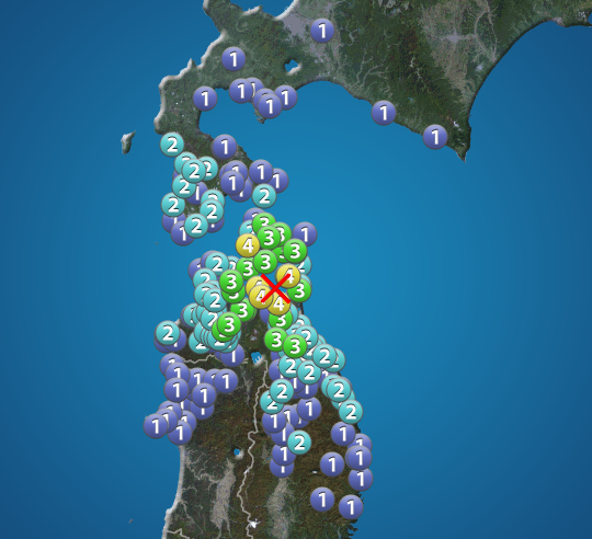 wni_jp's tweet photo. 【地震情報】
11月20日 15:40 震度4
震源：陸奥湾 M5.1 深さ約10km
この地震による津波の心配はありません。
https://t.co/1Mbzgeqxil https://t.co/735B8GtpY6