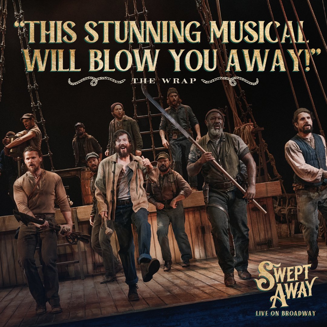 “Masculine eye candy. Marvelous songs." And a New York Times Critic's Pick! Get your tickets: SweptAwayMusical.com