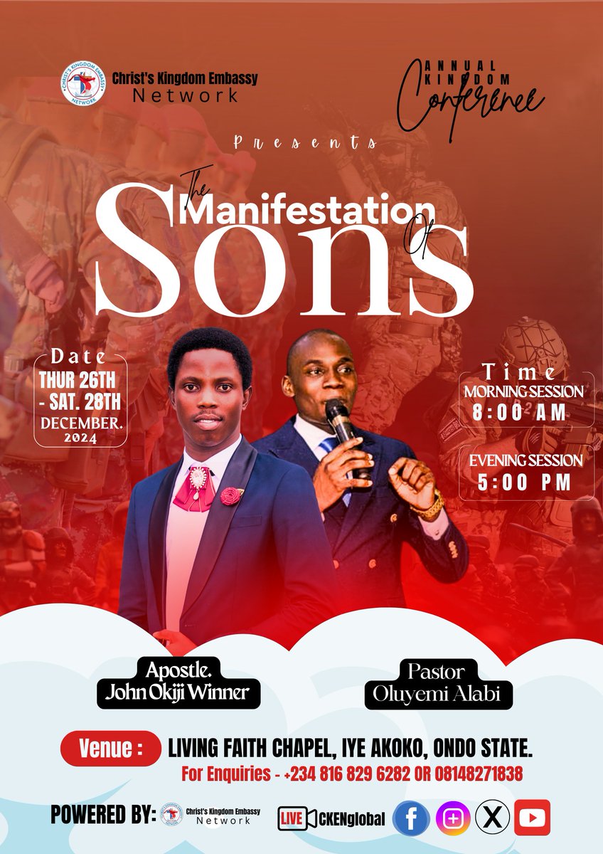 #Free #accommodation
#Free #feeding
#Free #medical #care
#Pray, #prepare and #participate!