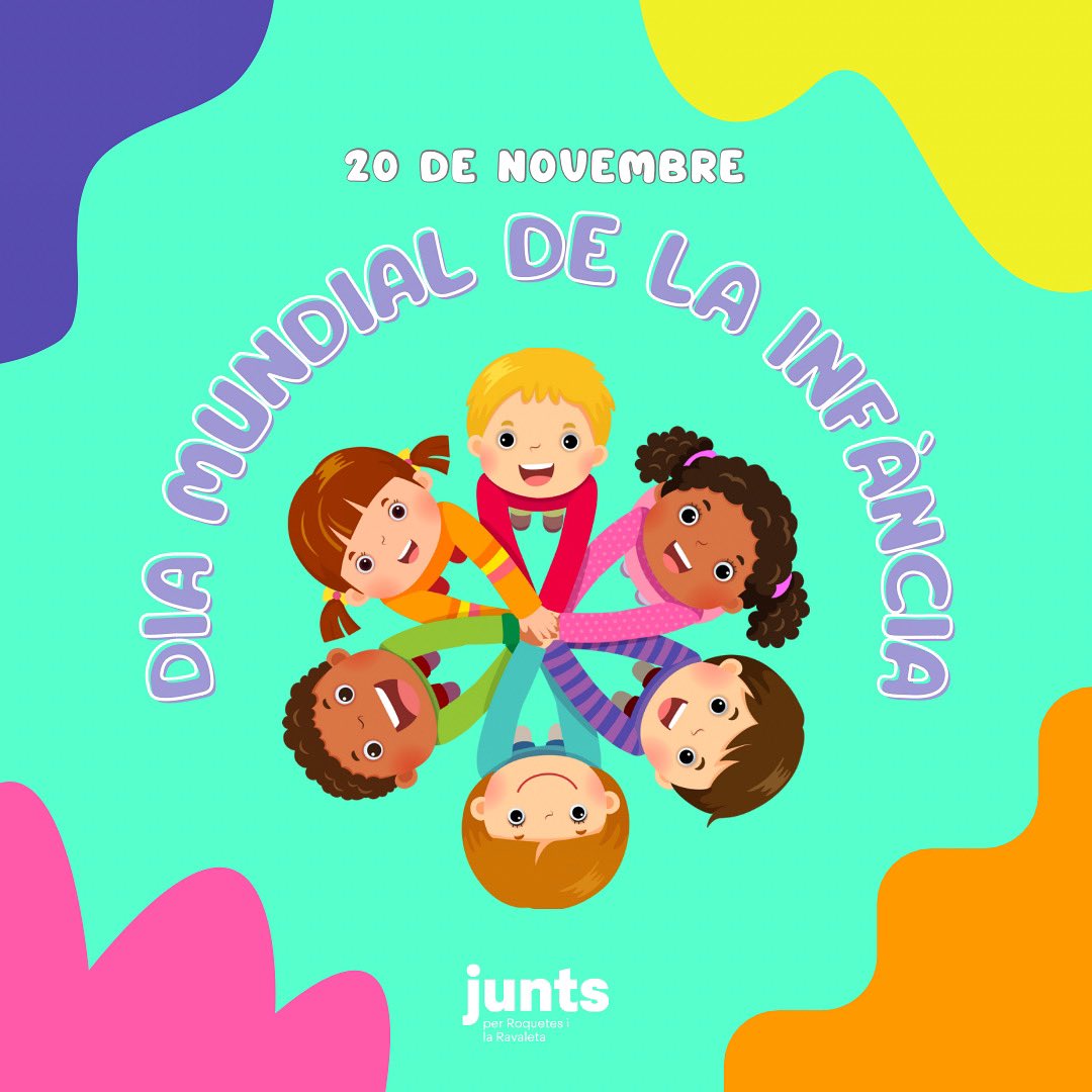 Juntsroquetes's tweet photo. Els drets dels nens i nenes són irrenunciables,innats i imprescindibles per una bona infància i per tant són obligatoris. Defensem-los sempre, treballem per garantir-los i no oblidem que els nens es mereixen una vida digna i feliç
#DiaMundialDeLaInfancia 
#dretsdelsinfants #20N https://t.co/dH6X6F8qIo