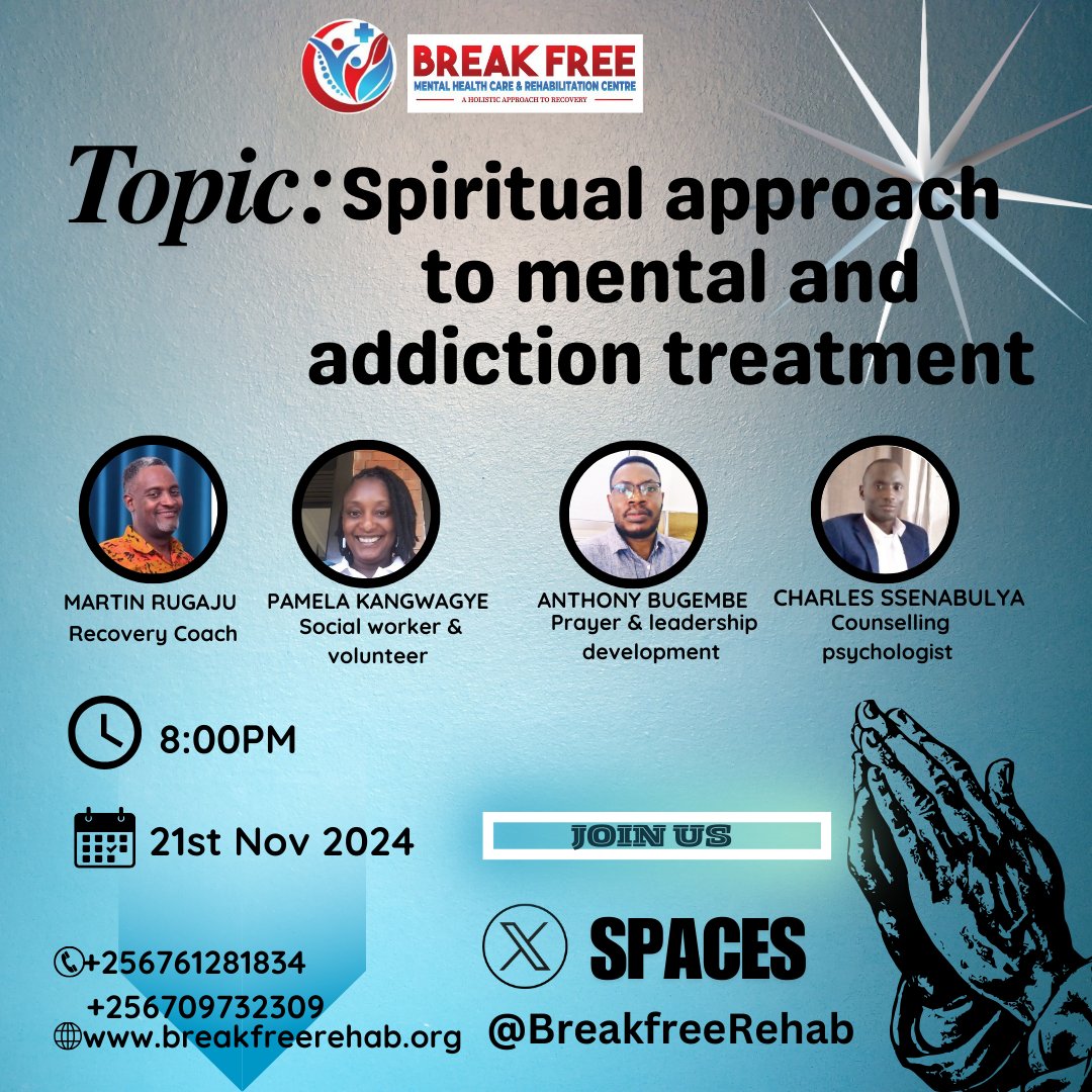 Stress can cause anxiety &amp; depression. Spiritual practices like prayer &amp; meditation can help reduce stress, enhancing coping skills &amp; building resilience. 

Don't miss our X spaces tomorrow evening <a href="/8PM/">8pm</a> ( EAT) as we discuss spiritual approach to mental &amp; addiction  treatment.