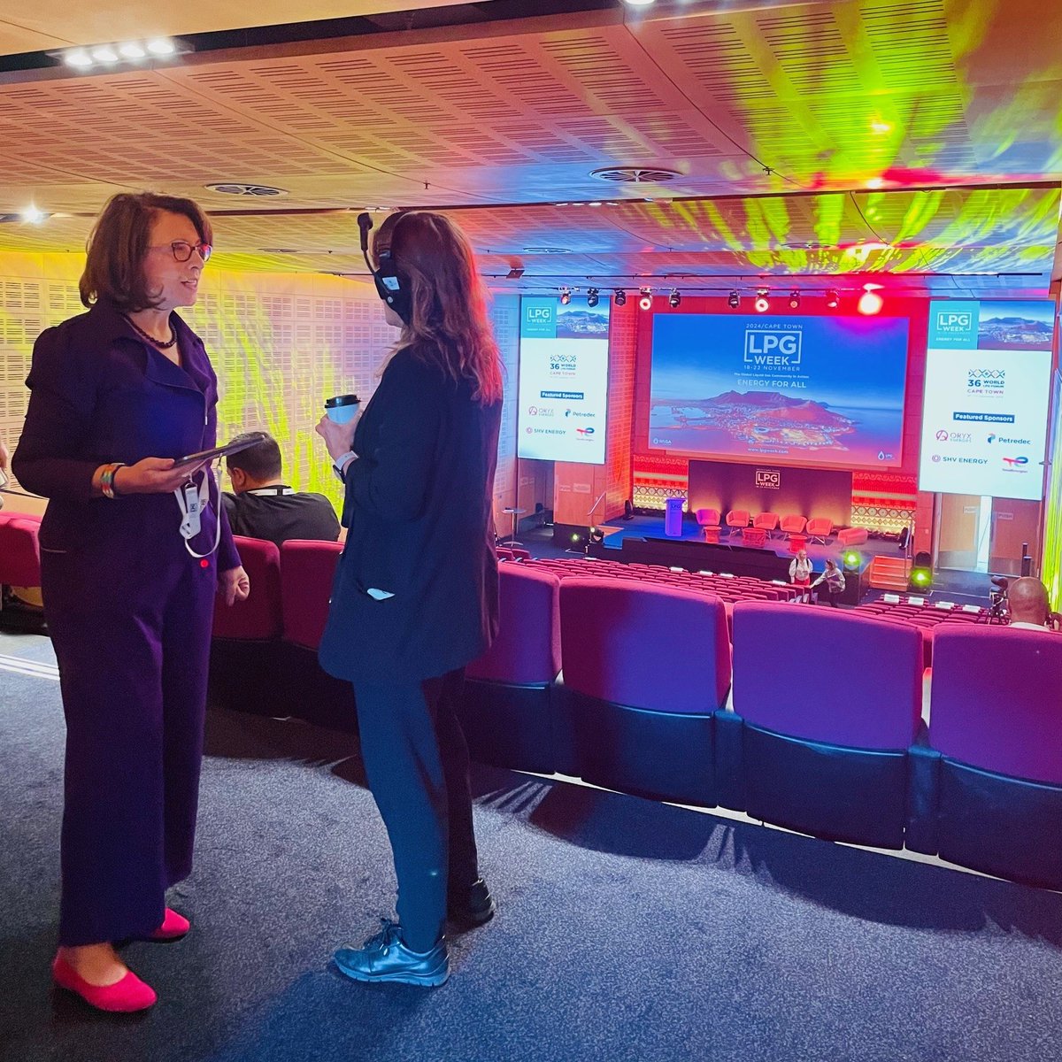 Behind the scene📸This year's event fantastic Master of Ceremony is again Claire Doole. Claire will be introducing speakers, delivering announcements and engage with the audience to ensure the smooth flow of the event in the days ahead. 

Be a part of the experience at #LPGWeek