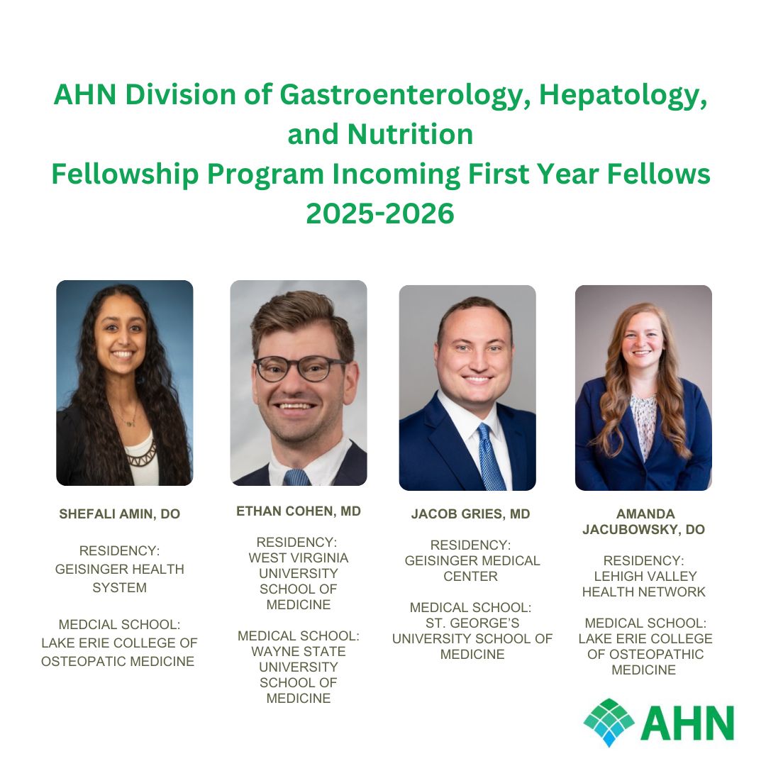 AHNGastro's tweet photo. It's a Match! 🥼
Welcome to the @AHNGastro family! Our incoming fellows beginning Summer 2025! #fellowship #MatchDay2024 #GITwitter @AHNtoday https://t.co/wOFcpzH7cb