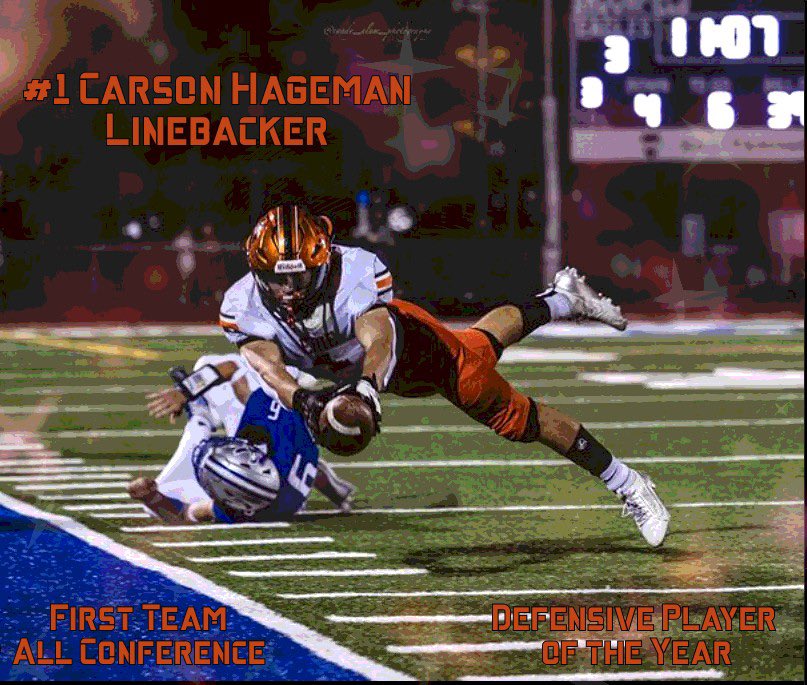 For the second year in a row, Carson Hageman was voted First Team All Conference and Defensive Player of be Year!  Congratulations!!@CarsonHageman5 <a href="/AF_Football/">Air Force Football</a> #Exit232 #TFL
