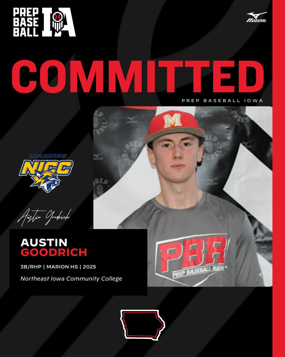🎓𝐂𝐨𝐦𝐦𝐢𝐭𝐦𝐞𝐧𝐭 𝐖𝐚𝐭𝐜𝐡🎓

Austin Goodrich, (2025, 3B/RHP, <a href="/Marion_Baseball/">Marion Baseball</a>) commits to Northeast Iowa Community College.

👤 loom.ly/mPY-J_k

<a href="/AustinnGoodrich/">Austin Goodrich</a> ✖️ @NICC_Cougars