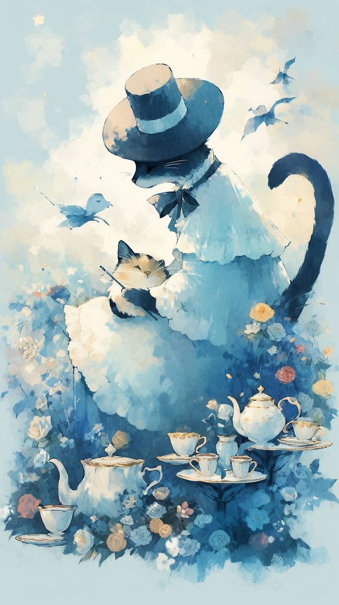 『今日の猫のお茶会』
#AIイラスト #AIart
*無断転載禁止*