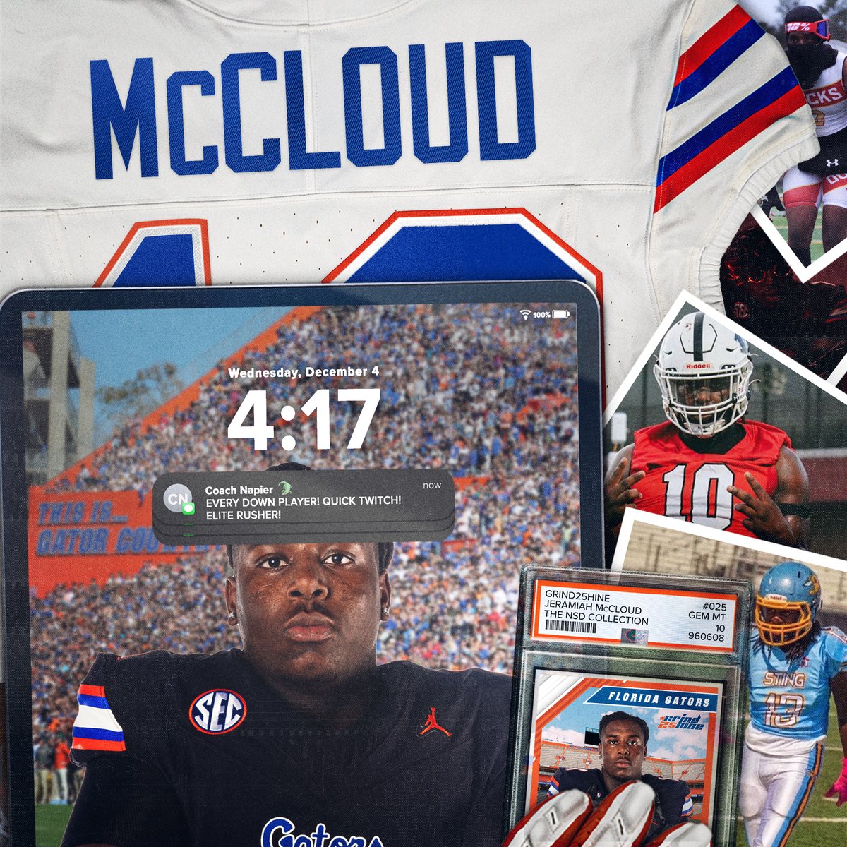 GatorsFB's tweet image. Elite rusher‼️

Time to shine, @Zell2hollywood2 🐊

#GRIND25HINE x #NSD25