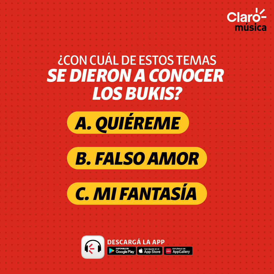ClaroNicaragua's tweet photo. Un verdadero #Bukifan conoce la respuesta 😎
Dejanos un comentario y preparate para escuchar todos estos hits completamente en vivo 🎶🎉
Escuchalos ahora https://t.co/oWbKmfuuSK https://t.co/YQTwX8YFUL