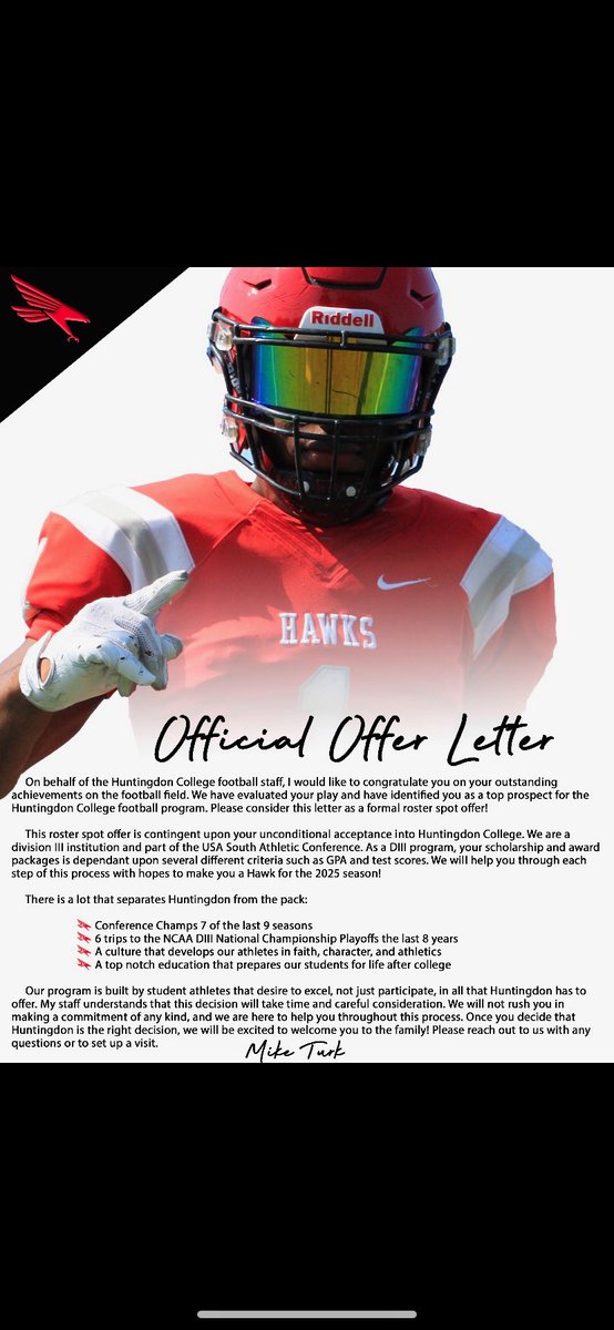 Jebron Ellington (@chosen_jbo) on Twitter photo #AGTG BLESSED TO RECEIVE MY FIRST OFFER FROM Huntingdon College <a href="/CoachDornHC/">Karl Dorn</a> <a href="/CoachBooSmith/">Boo Smith</a> <a href="/hytfootball/">Hueytown Football</a> @coachJMitch1 <a href="/gregpatterson51/">Greg Patterson</a> #AGTG BLESSED TO RECEIVE MY FIRST OFFER FROM Huntingdon College <a href="/CoachDornHC/">Karl Dorn</a> <a href="/CoachBooSmith/">Boo Smith</a> <a href="/hytfootball/">Hueytown Football</a> @coachJMitch1 <a href="/gregpatterson51/">Greg Patterson</a>