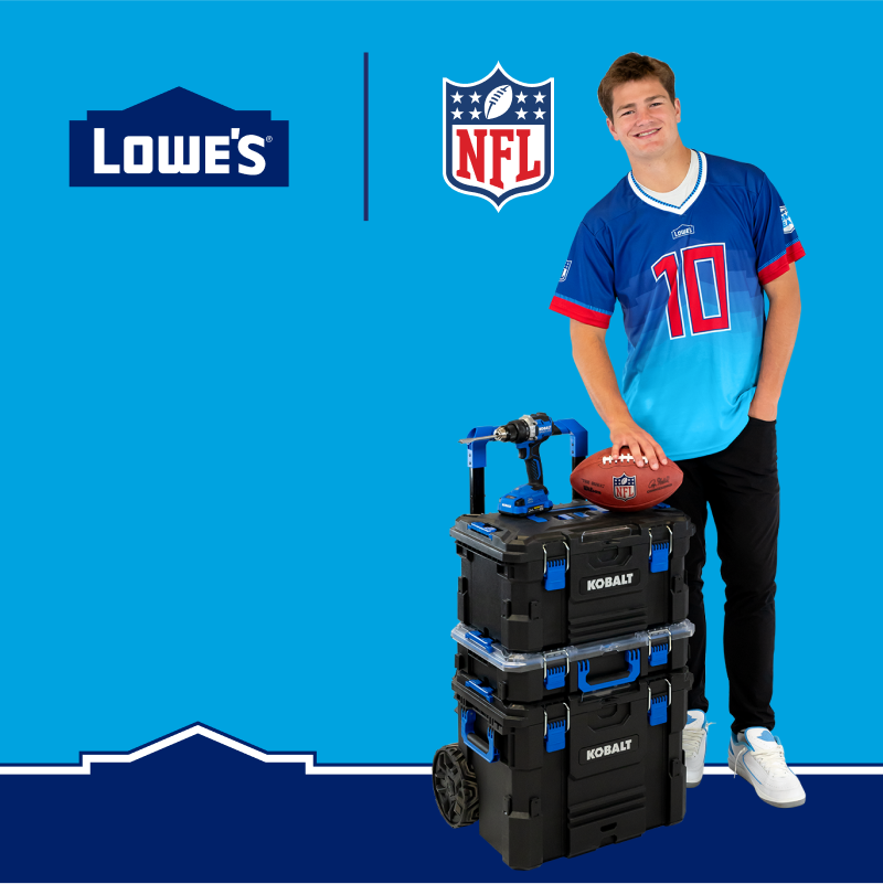 Lowes's tweet photo. The countdown to the holidays is ON, and the Lowe’s App is here to help you get ahead on everything you need. We help. You save.