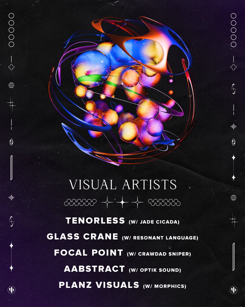 Artist + VJ collabs for our debut TRIP at The Assembly Room!

🌈 <a href="/JadeCicada/">Jade Cicada ➡️ Bluesky/Threads</a> x <a href="/tenorless_/">¬</a>
🌀 <a href="/reslangmusic/">Resonant Language</a> x <a href="/glass_crane/">Glass Crane</a>
🦐 @crawdadsniper x <a href="/focalpointarts/">Focal Point</a>
🔊 <a href="/optiksounds/">OptiK Sound</a> x <a href="/aab_stract/">Andrew Bjorke</a>
🔮 <a href="/MorphicsMusic/">Morphics</a> x Derrick Planz

Powered by DBAudio rig + live painters &amp; vendors. (TBA)