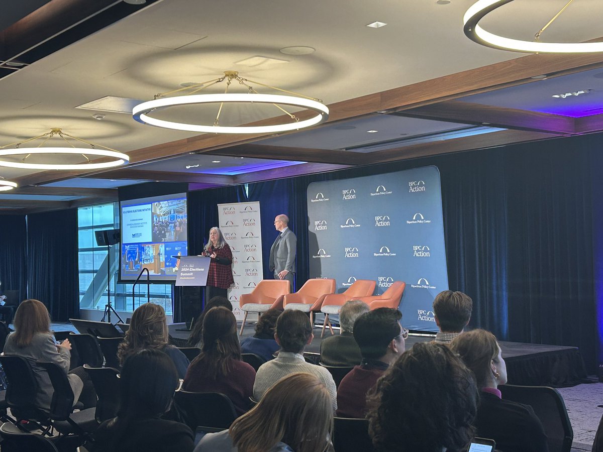 Bipartisan Policy Center (@bpc_bipartisan) on Twitter photo <a href="/RachelOrey/">Rachel Orey</a> <a href="/ScottLWarren/">Scott Warren</a> @SNFAgoraJHU <a href="/JHUBloombergCtr/">Johns Hopkins University Bloomberg Center</a> <a href="/paulonabike/">Paul Manson</a> <a href="/gronke/">gronke</a> <a href="/ElectionsVoting/">EVIC (Elections & Voting Information Center)</a> <a href="/cstewartiii/">Charles Stewart III</a> <a href="/MITelectionlab/">MIT Election Lab</a> <a href="/NCSBE/">NCSBE</a> @AmandaForClerk <a href="/AP/">The Associated Press</a> <a href="/EL_Swan/">Emily Swanson</a> <a href="/JWilkie_WITF/">Jordan Wilkie</a> <a href="/witfnews/">WITF news</a> <a href="/LancasterOnline/">LNP | LancasterOnline</a> <a href="/pamelafessler/">Pam Fessler</a> <a href="/NPR/">NPR</a> <a href="/dawnbvaughan/">Dawn B. Vaughan</a> <a href="/newsobserver/">The News & Observer</a> <a href="/kabir_here/">Kabir (kabirkhanna.bsky.social)</a> <a href="/CBSNews/">CBS News</a> <a href="/mattiweil/">Matt Weil</a> <a href="/SenAmyKlobuchar/">Senator Amy Klobuchar</a> <a href="/RoyBlunt/">Senator Roy Blunt</a> <a href="/ThorningMichael/">Michael Thorning</a> <a href="/CarahOng/">Carah Ong Whaley</a> <a href="/IssueOneReform/">Issue One</a> <a href="/statesunited/">States United Democracy Center</a> <a href="/votinggeek/">Jennifer Morrell</a> <a href="/TheElectionsGrp/">The Elections Group</a> <a href="/RickPildes/">Rick Pildes</a> <a href="/nyulaw/">NYU Law</a> <a href="/katieharbath/">Katie Harbath</a> <a href="/wtadler/">Will Adler</a> .<a href="/aztammyp/">Tammy Patrick</a> (<a href="/ElectionCenter2/">Election Center (Natl Assoc of Election Officials)</a>) and <a href="/adamghinds/">Adam Hinds</a> share an overview of the <a href="/DoleInstitute/">Dole Institute of Politics</a> + <a href="/EMKInstitute/">Edward M. Kennedy Institute for the U.S. Senate</a> Bolstering Elections Project and their work to identify sustainable federal funding sources for #election administration.
Ā
#ElectionsSummit24 <a href="/RachelOrey/">Rachel Orey</a> <a href="/ScottLWarren/">Scott Warren</a> @SNFAgoraJHU <a href="/JHUBloombergCtr/">Johns Hopkins University Bloomberg Center</a> <a href="/paulonabike/">Paul Manson</a> <a href="/gronke/">gronke</a> <a href="/ElectionsVoting/">EVIC (Elections & Voting Information Center)</a> <a href="/cstewartiii/">Charles Stewart III</a> <a href="/MITelectionlab/">MIT Election Lab</a> <a href="/NCSBE/">NCSBE</a> @AmandaForClerk <a href="/AP/">The Associated Press</a> <a href="/EL_Swan/">Emily Swanson</a> <a href="/JWilkie_WITF/">Jordan Wilkie</a> <a href="/witfnews/">WITF news</a> <a href="/LancasterOnline/">LNP | LancasterOnline</a> <a href="/pamelafessler/">Pam Fessler</a> <a href="/NPR/">NPR</a> <a href="/dawnbvaughan/">Dawn B. Vaughan</a> <a href="/newsobserver/">The News & Observer</a> <a href="/kabir_here/">Kabir (kabirkhanna.bsky.social)</a> <a href="/CBSNews/">CBS News</a> <a href="/mattiweil/">Matt Weil</a> <a href="/SenAmyKlobuchar/">Senator Amy Klobuchar</a> <a href="/RoyBlunt/">Senator Roy Blunt</a> <a href="/ThorningMichael/">Michael Thorning</a> <a href="/CarahOng/">Carah Ong Whaley</a> <a href="/IssueOneReform/">Issue One</a> <a href="/statesunited/">States United Democracy Center</a> <a href="/votinggeek/">Jennifer Morrell</a> <a href="/TheElectionsGrp/">The Elections Group</a> <a href="/RickPildes/">Rick Pildes</a> <a href="/nyulaw/">NYU Law</a> <a href="/katieharbath/">Katie Harbath</a> <a href="/wtadler/">Will Adler</a> .<a href="/aztammyp/">Tammy Patrick</a> (<a href="/ElectionCenter2/">Election Center (Natl Assoc of Election Officials)</a>) and <a href="/adamghinds/">Adam Hinds</a> share an overview of the <a href="/DoleInstitute/">Dole Institute of Politics</a> + <a href="/EMKInstitute/">Edward M. Kennedy Institute for the U.S. Senate</a> Bolstering Elections Project and their work to identify sustainable federal funding sources for #election administration.
Ā
#ElectionsSummit24
