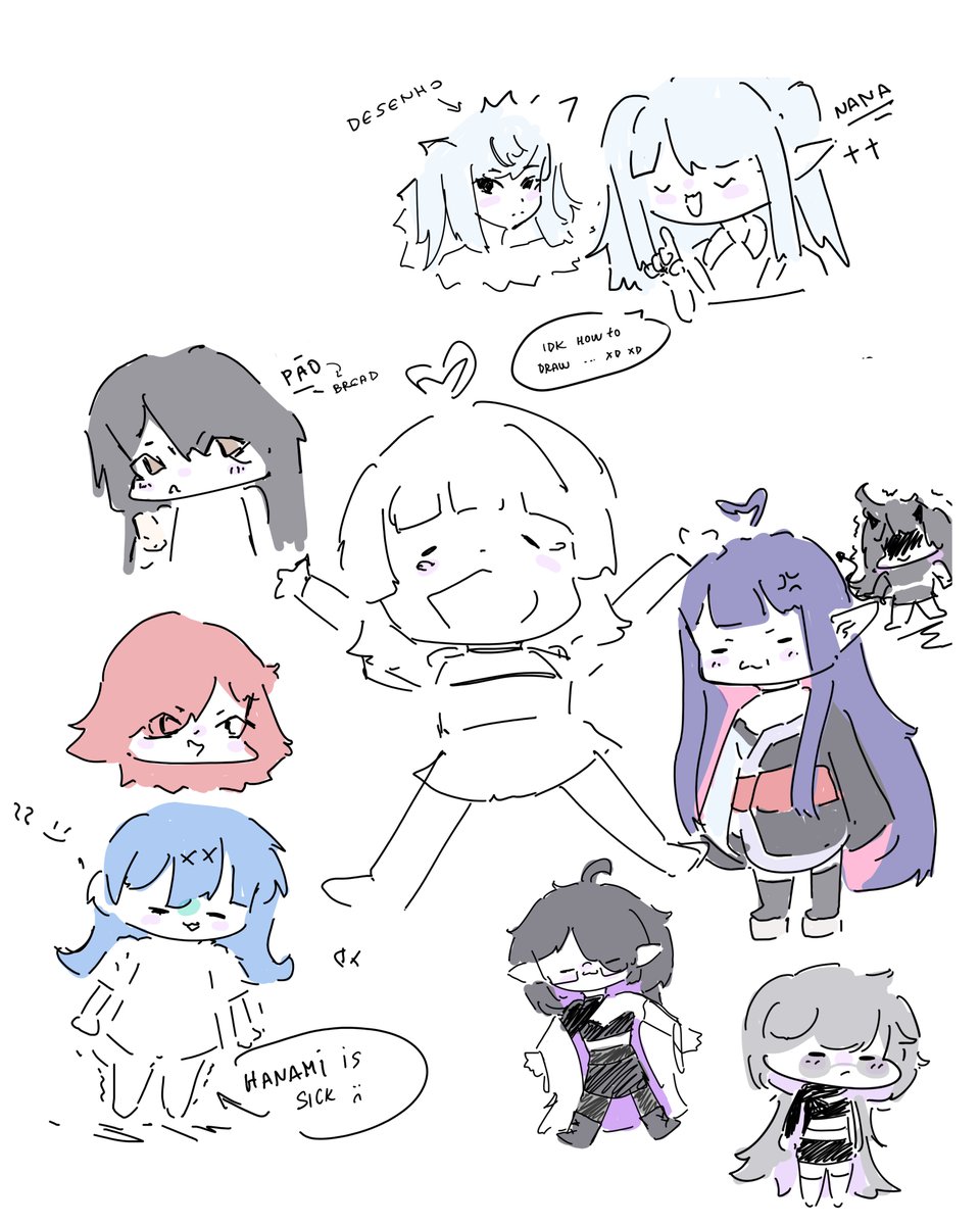 _riorine's tweet image. silly doodles