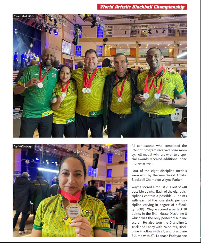 billiards12's tweet photo. An article written by Steve Lillis featured in AZ Billiards Online Pool Magazine "The Buzz" on the 2024 WPA World Artistic Blackball Championships recently held in Bridlington, England! Enjoy! https://t.co/NmEnAbwSBY