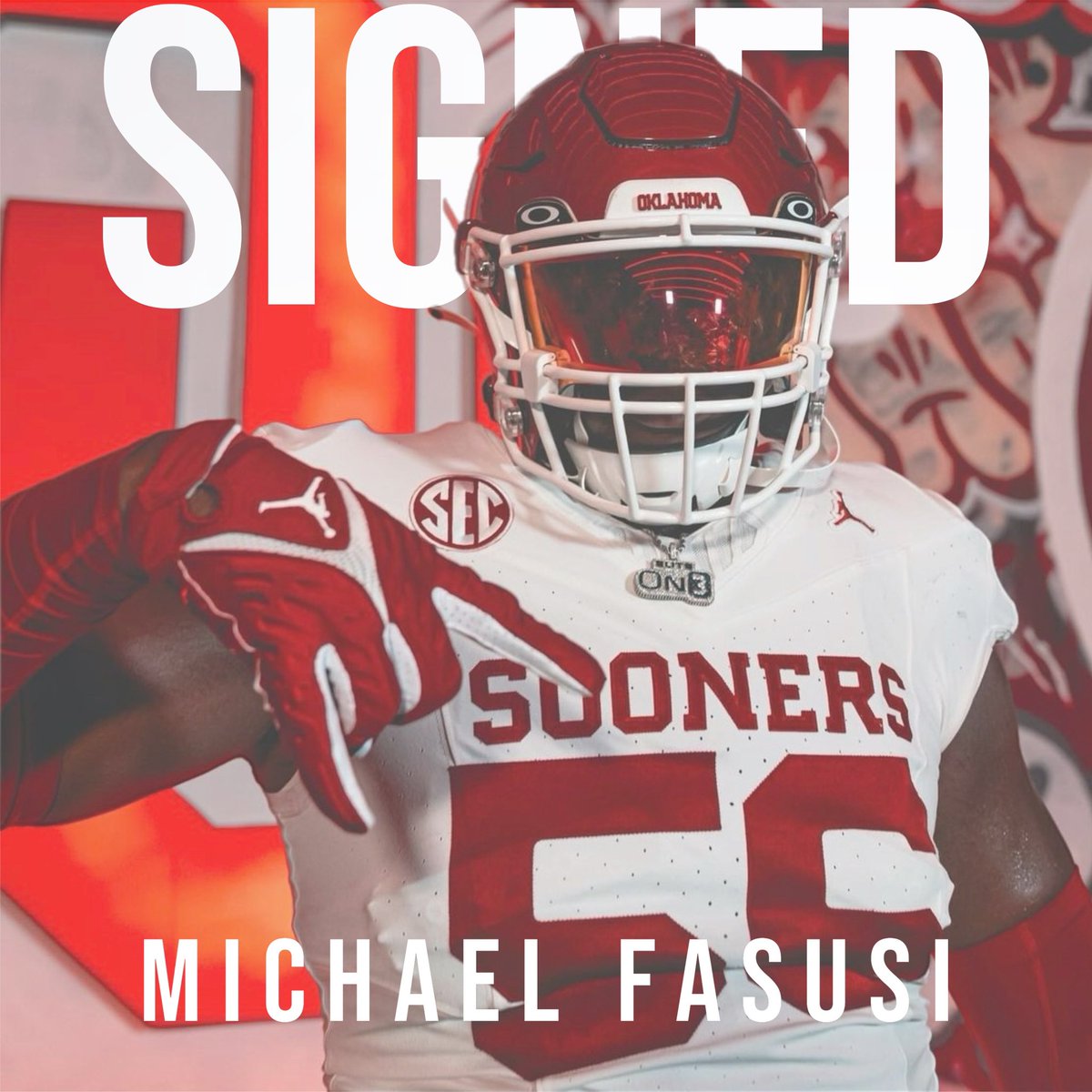 🚨SIGNED🚨

IT’S OFFICIAL 5 ⭐️ OT <a href="/Michael_fasusi7/">Michael Fasusi 🇳🇬</a> IS AN OKLAHOMA SOONER‼️

#OUDNA | #XXV