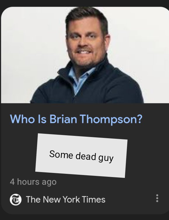 d00bl3s's tweet photo. Who is Brian Thompson? https://t.co/VmWqRgpJNm