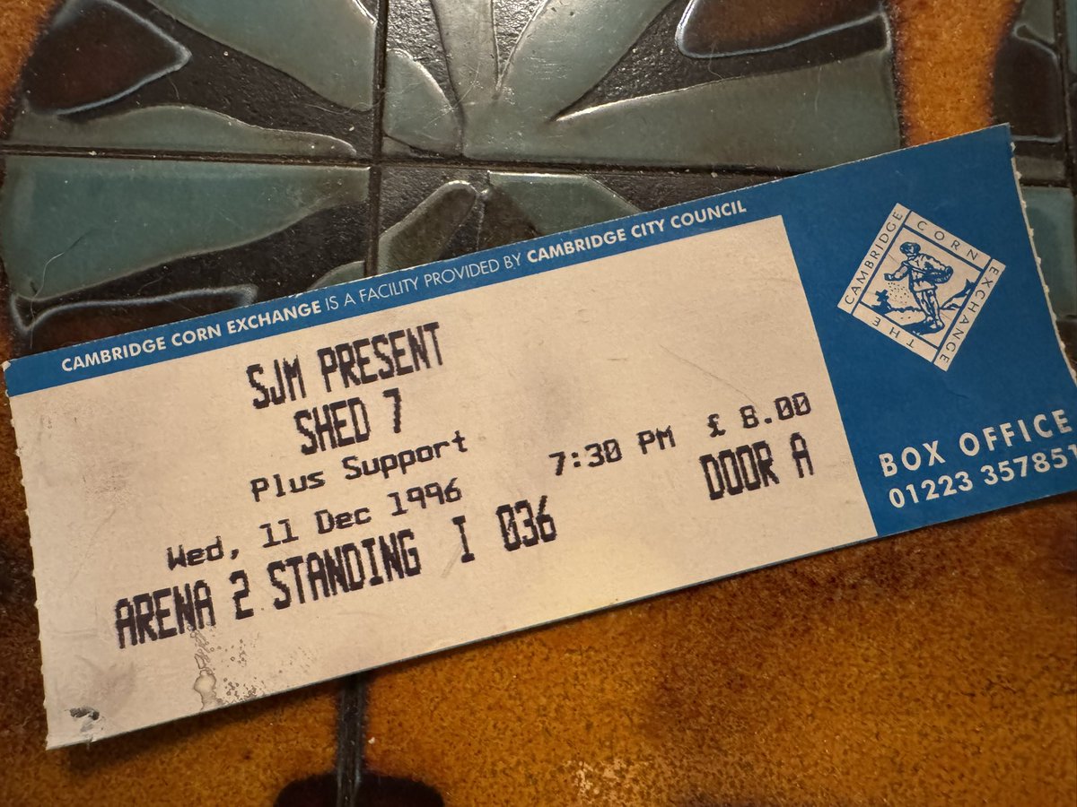 Clare E Ryman-Tubb (@clareerymantubb) on Twitter photo Christmas isn’t Christmas without a Shed Seven gig! Even back in 1996 I was getting in to the spirit of the season - came across this elderly ticket today. Looking forward to the Norwich gig on Monday! <a href="/shedseven/">Shed Seven</a> #shedseven #gigs Christmas isn’t Christmas without a Shed Seven gig! Even back in 1996 I was getting in to the spirit of the season - came across this elderly ticket today. Looking forward to the Norwich gig on Monday! <a href="/shedseven/">Shed Seven</a> #shedseven #gigs