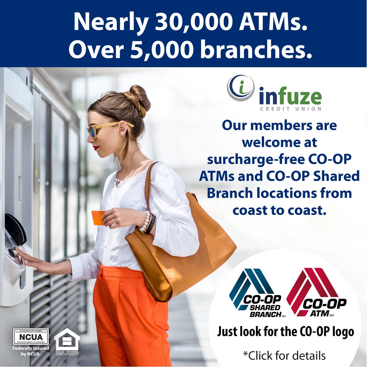 🌎 Unlock a world of convenience! 🌎 

📍Join Infuze Credit Union and access 30,000+ ATMs and 5,000+ shared branches with a simple tap. infuzecu.org/shared-branches 
📲 Download the app and elevate your banking experience. infuzecu.org/mobile

 #InfuzeCU #EasyBanking #traveltips
