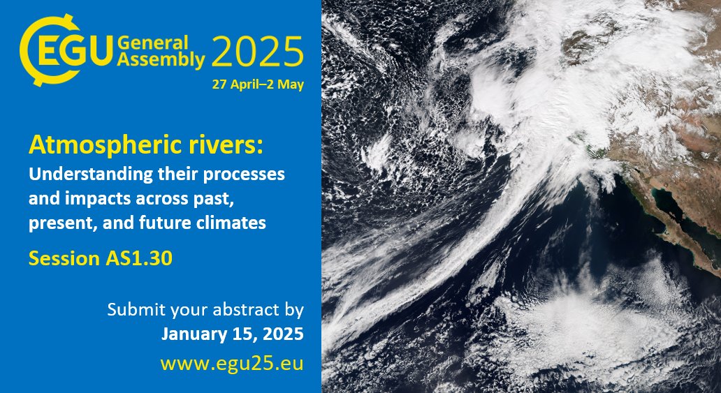 Christine A. Shields (@catswx) on Twitter photo Anyone going to <a href="/EuroGeosciences/">European Geosciences Union</a> General Assembly this year? There will be a dedicated session for #AtmosphericRivers! Anyone going to <a href="/EuroGeosciences/">European Geosciences Union</a> General Assembly this year? There will be a dedicated session for #AtmosphericRivers!