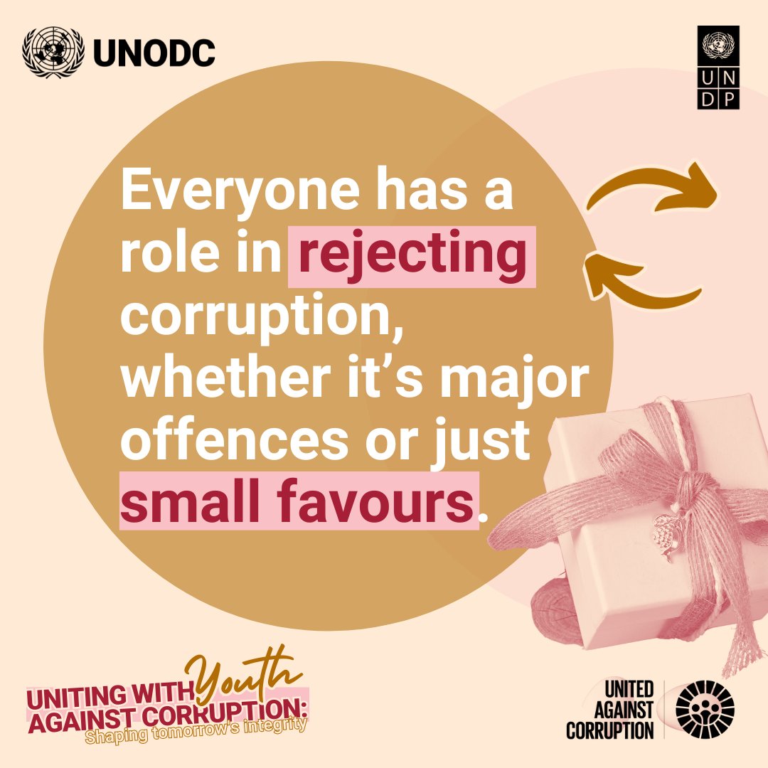 This International #AntiCorruptionDay, we're proud to stand with Youth Against Corruption in shaping a future built on integrity. Let's take a stand today and every day by rejecting corruption, from major offences to the smallest of favours. #UnitedAgainstCorruption #IACD2024