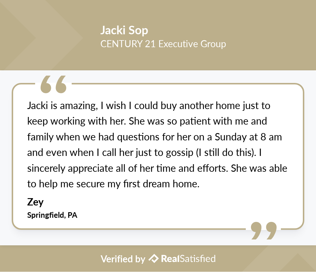 JackiSop's tweet photo. I’m truly honored to have helped this client. 
#yourrealtorforlife https://t.co/baVm3gsIOf via @realsatisfied https://t.co/VKcFiCwJaI