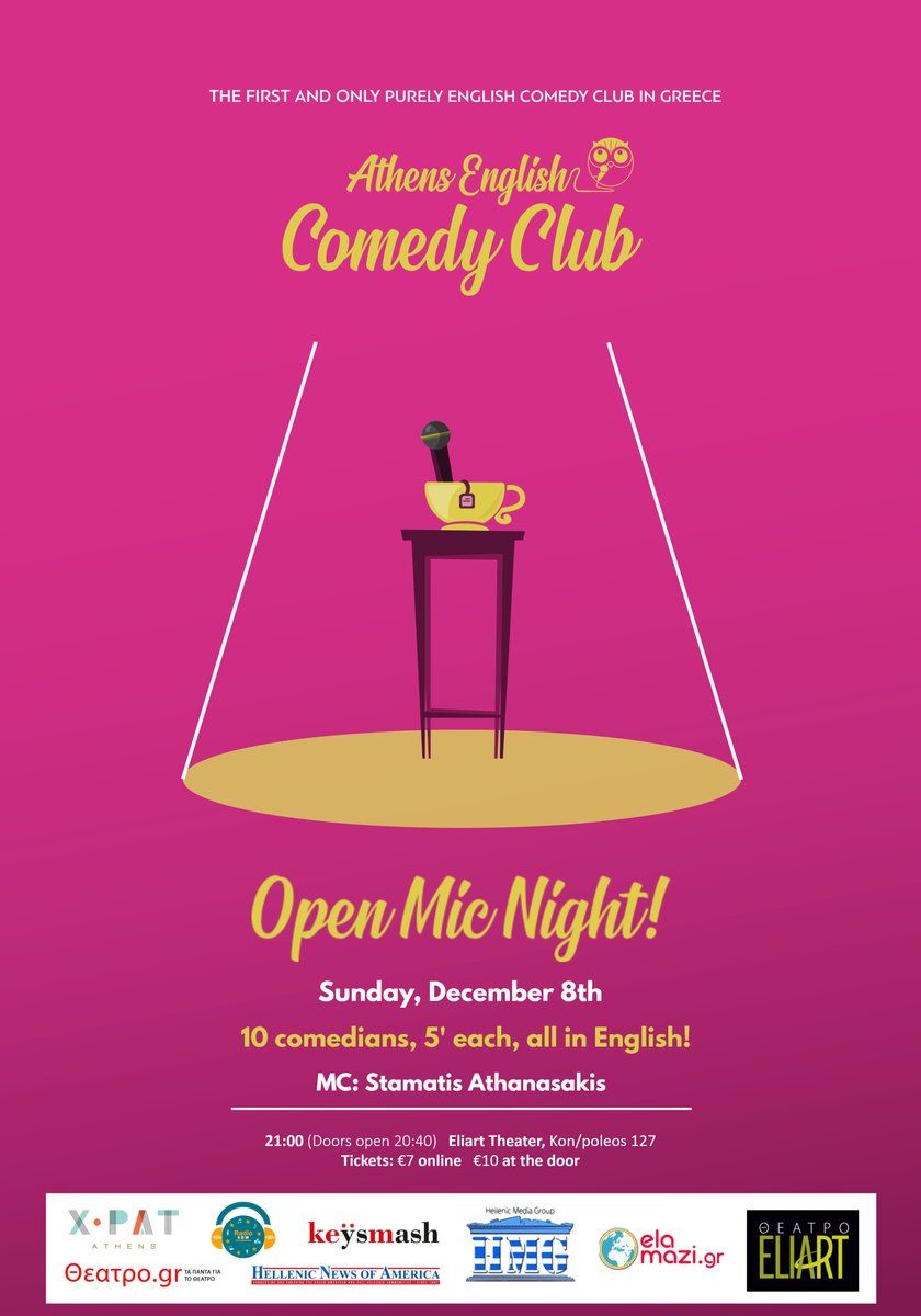 Athens English Comedy Club tweet media