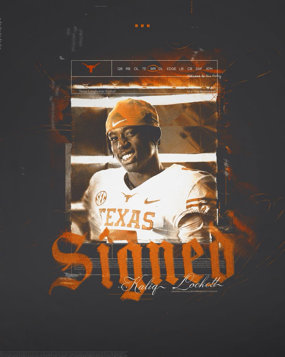 ciege81's tweet image. Ecstatic to have @KaliqLockett and family officially apart of the Longhorn Football family. You are joining a great football culture and a program that has high expectations on winning and development! 🤘🏽 @TexasFootball @TexasRecruiting #Hook’Em #AllGasNoBreaks