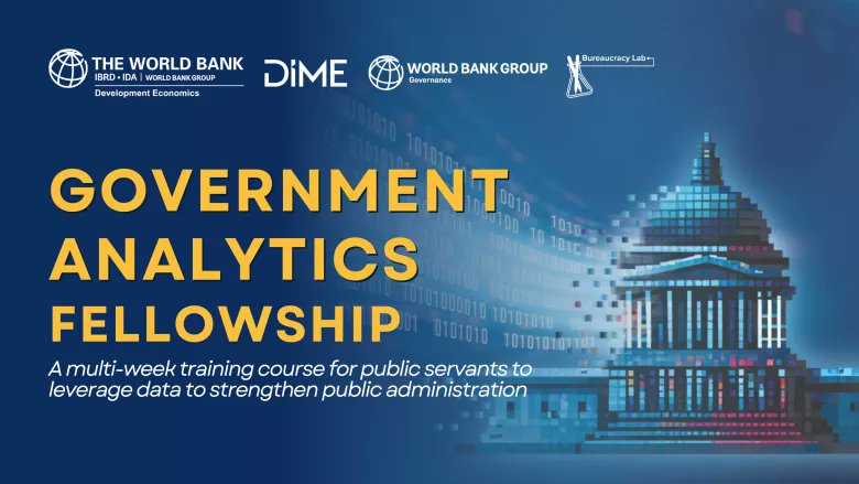 opportunitiesfy's tweet image. 🌟 2025 World Bank Analytics Fellowship 🌟

Leverage data for smarter governance! Open to mid-level government analysts. Fully funded for ODA-eligible applicants.

🗓️ Apply by: January 10, 2025
👉 Apply: wp.me/p23f03-9Ew

#WorldBank #GovernmentAnalytics #DataDriven