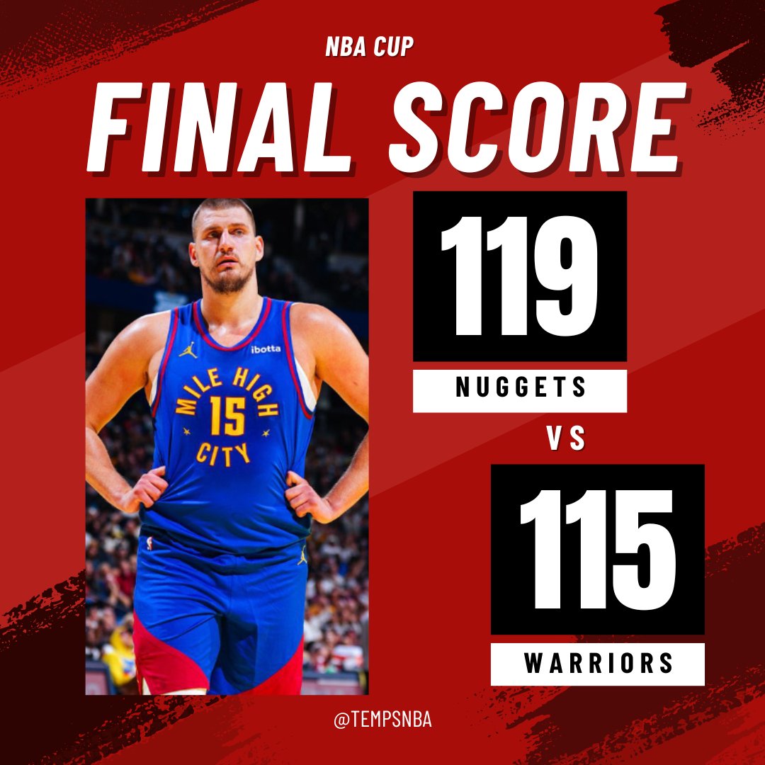 TempsNBA's tweet photo. Els Nuggets s'imposen als Warriors en un partit apassionant🏀🔥

📅 Estigueu atents per no perdre cap detall de la temporada! Seguiu-nos a Temps NBA per a més resultats i moments destacats. ✨

#TempsNBA #NBA #GoldenStateWarriors #DenverNuggets https://t.co/Wn7OhS2hBV
