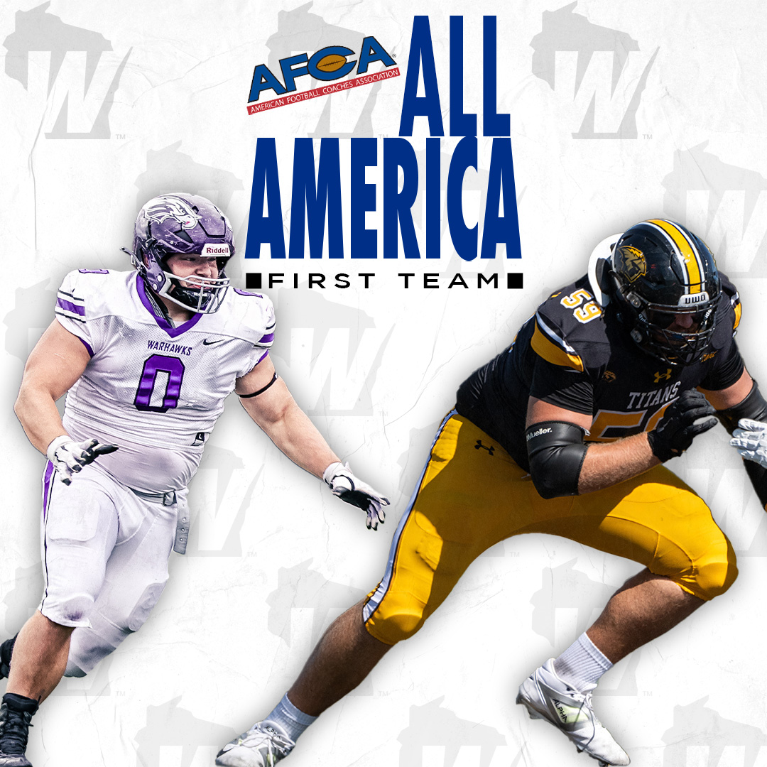 #WIACFB | <a href="/UWOshkoshTitans/">UW-Oshkosh Athletics</a> Schirger and <a href="/UWWAthletics/">Warhawk Athletics</a> Burba Secure AFCA All-America First Team Accolades. Access the story at bit.ly/41kT2w0

#ExcellenceInAction
#d3fb