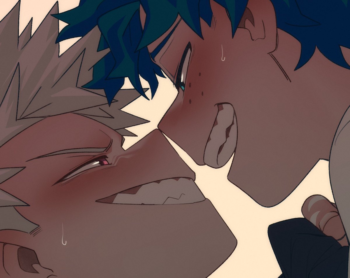 kyosein's tweet photo. 💚 : "...Wanna fight, Kacchan?"
🧡 : -chuckles- https://t.co/rBtyIMGYNN
