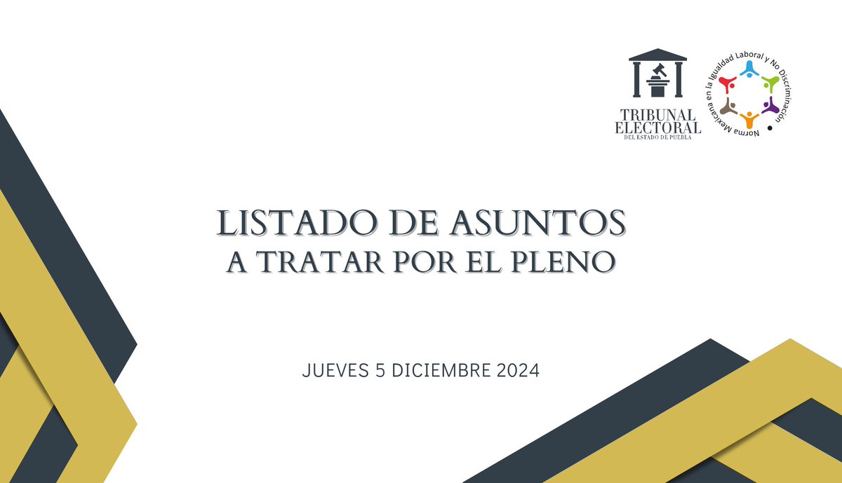 trielecpue's tweet image. #AgendaTEEP | El pleno del TEEP llevará a cabo Sesión Pública Virtual, el día de mañana 5 de diciembre a las 10:00 hrs. 

Listado de asuntos que serán tratados y resueltos:
🌐 teep.org.mx/jurisdiccional…